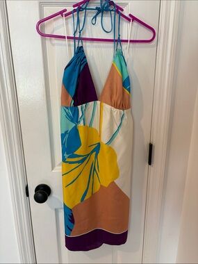 Tibi silk halter dress
